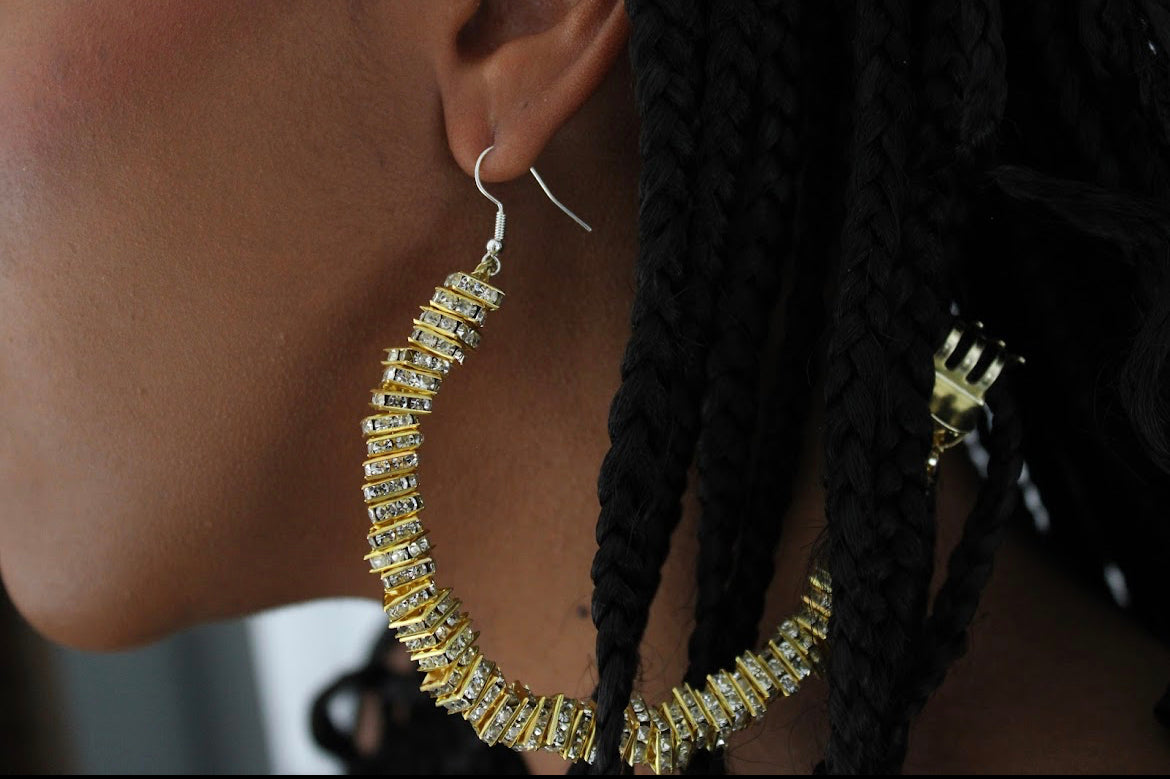 Gold Big Hair Hoops - Large