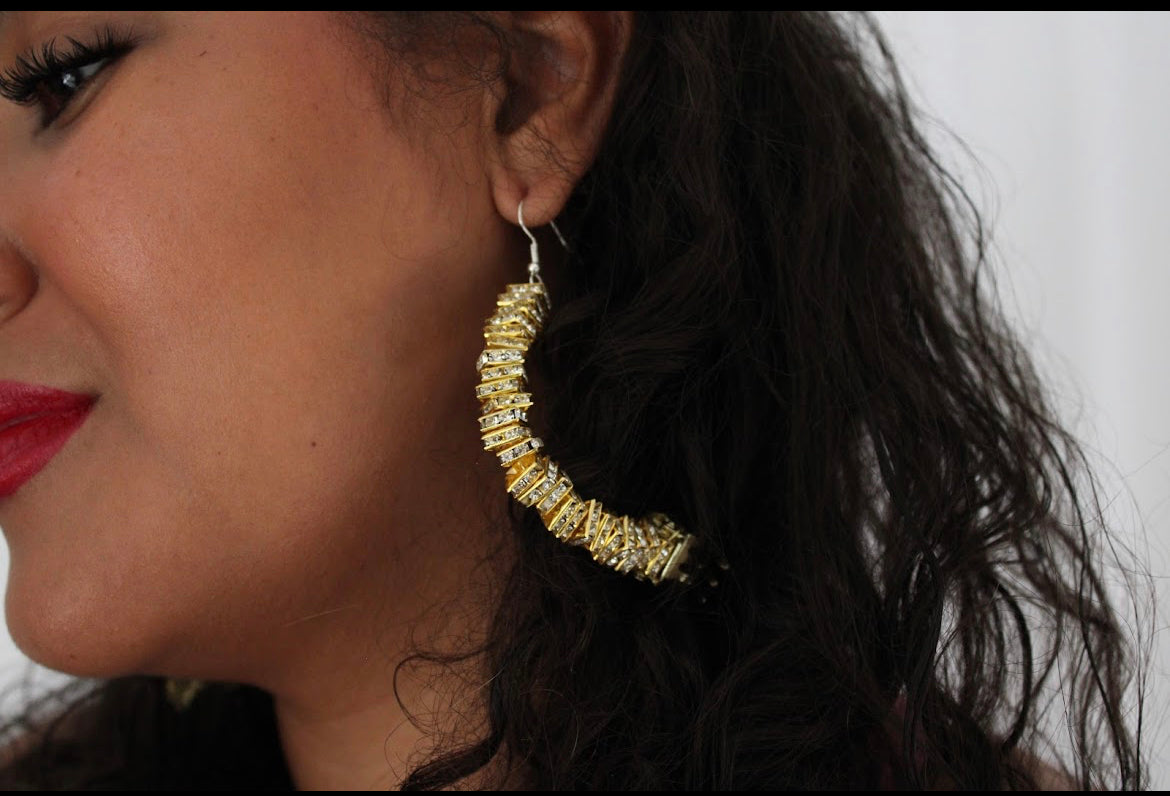 Gold Big Hair Hoops - Small